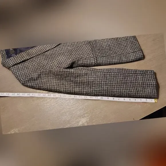 J. Crew Parke Houndstooth Wool Blazer Black Gray Size 12 - Picture 8 of 14